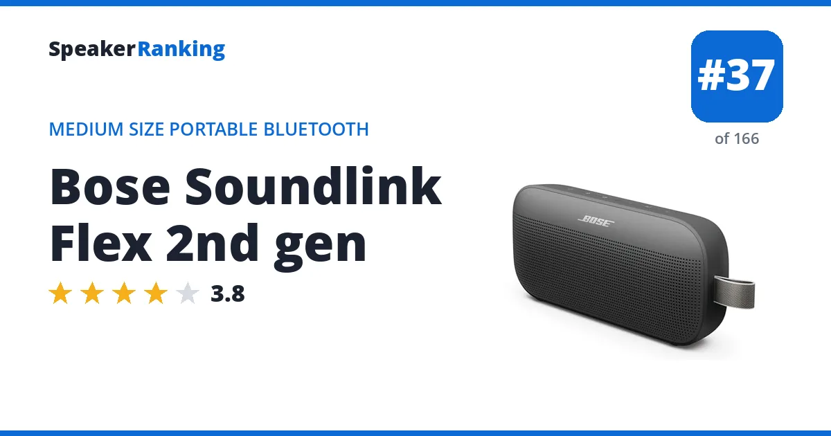 Bose Soundlink Flex 2nd gen ranking card