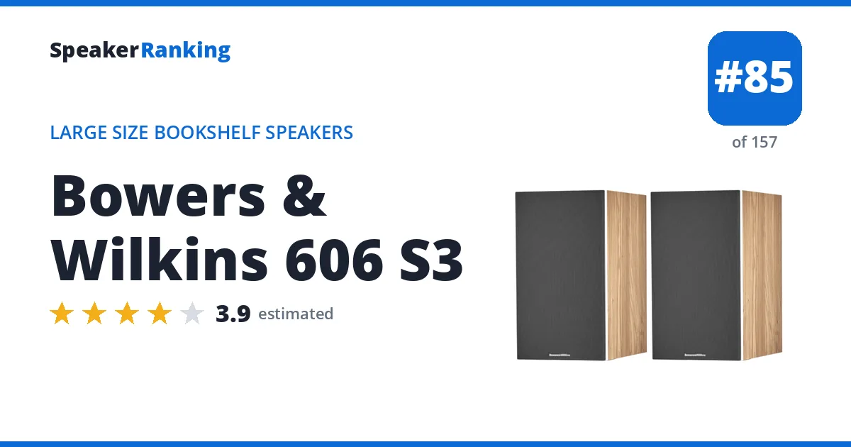 Bowers & Wilkins 606 S3 ranking card