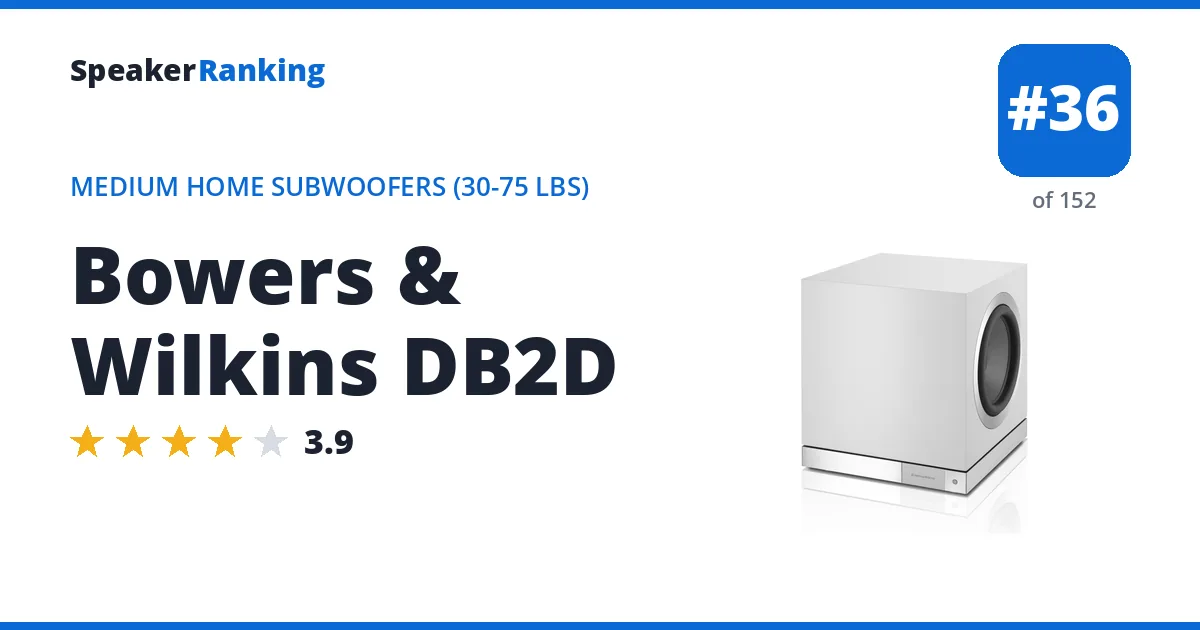 Bowers & Wilkins DB2D ranking card