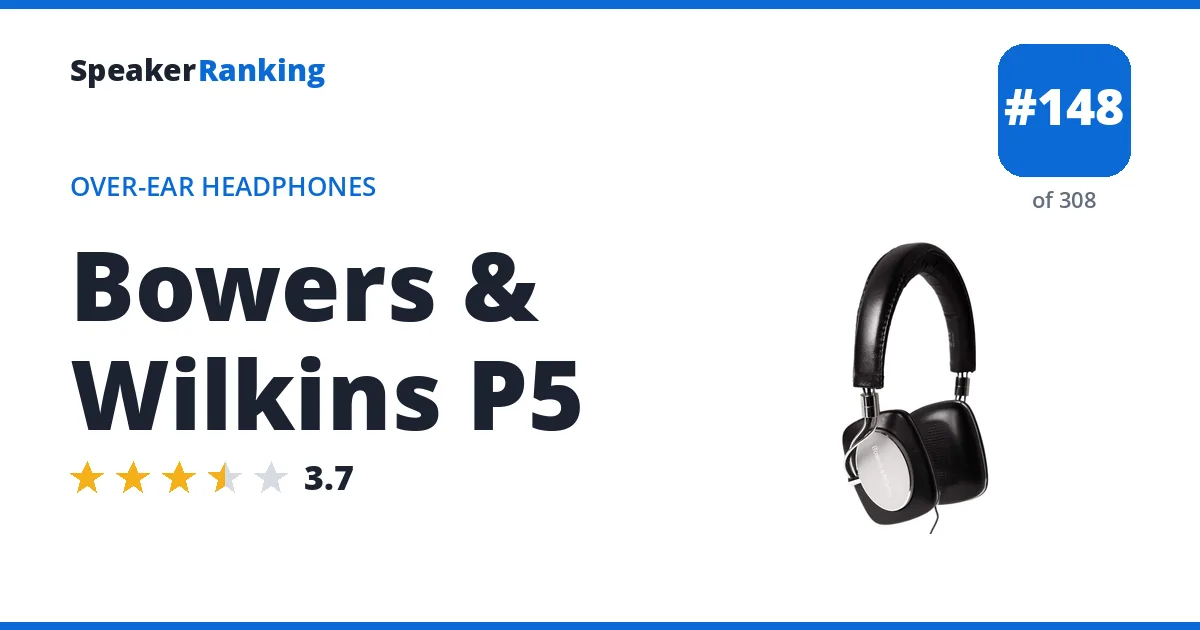 Bowers & Wilkins P5 - ranked #148 of 308 Over-Ear Headphones · Editor's rating 3.7/5
