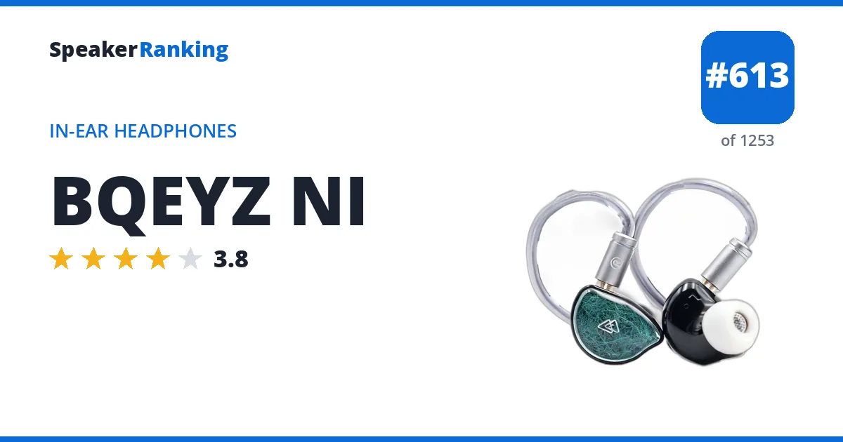 BQEYZ NI - ranked #613 of 1253 In-Ear Headphones · Editor's rating 3.8/5