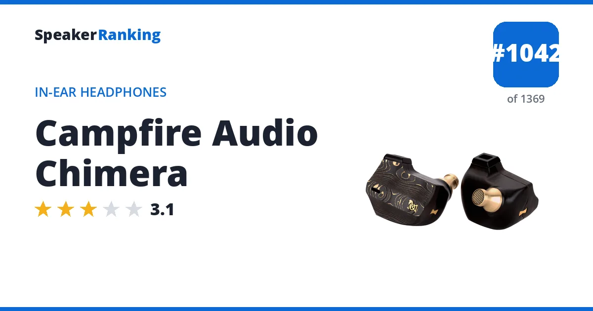 Campfire Audio Chimera - ranked #1042 of 1369 In-Ear Headphones · Editor's rating 3.1/5