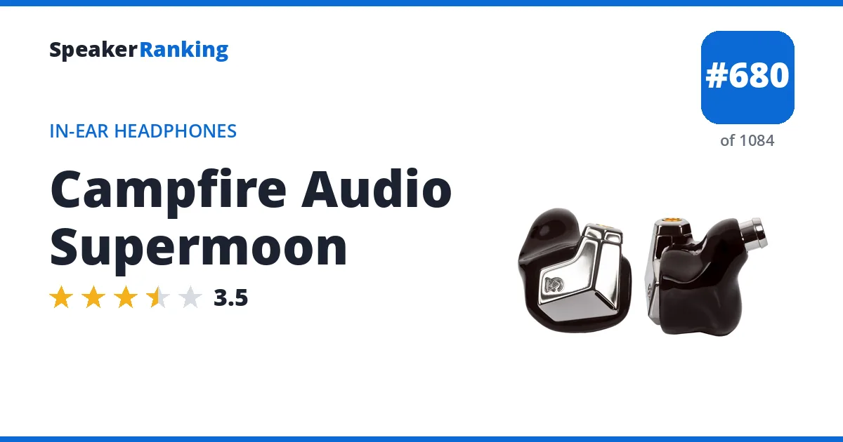 Campfire Audio Supermoon - ranked #658 of 1061 In-Ear Headphones · Editor's rating 3.5/5