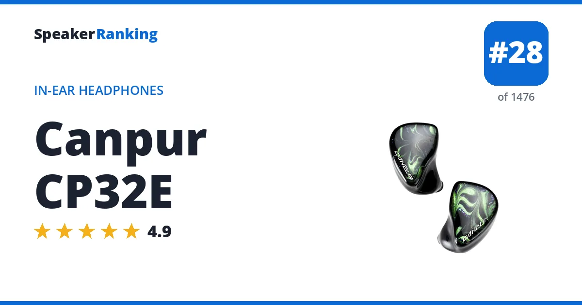 Canpur CP32E - ranked #28 of 1476 In-Ear Headphones · Editor's rating 4.9/5