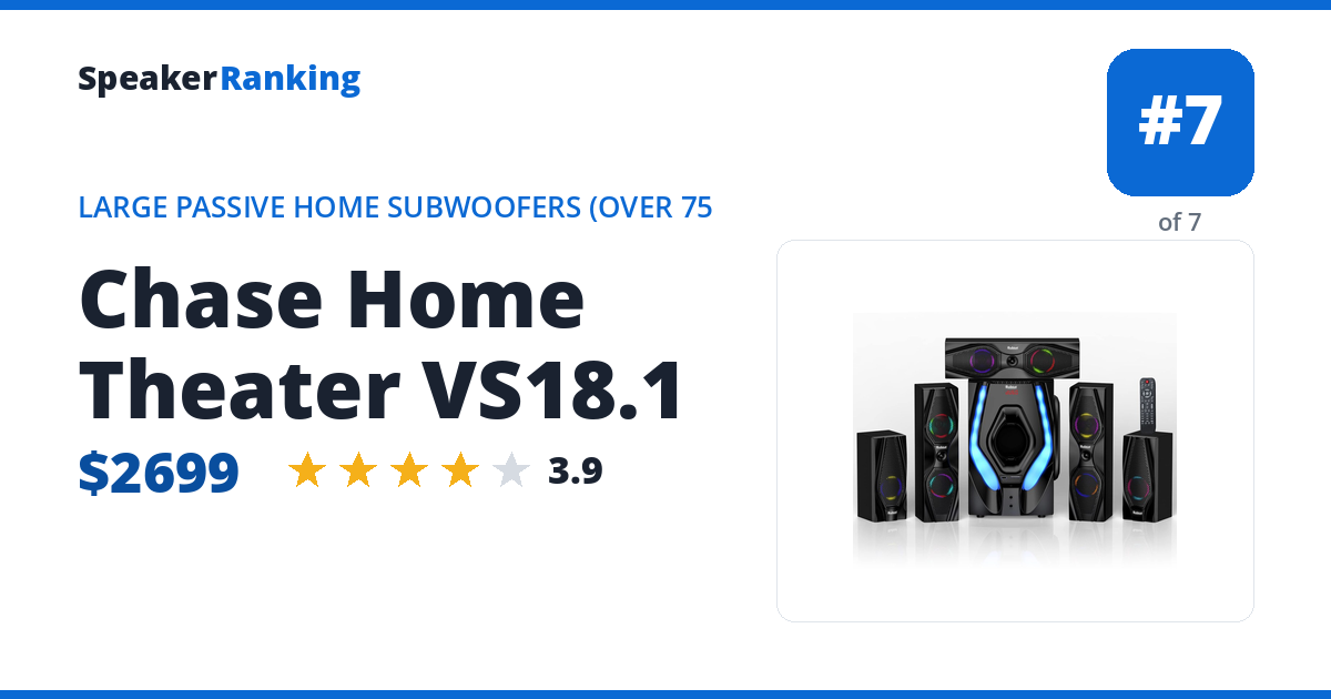 Chase Home Theater VS18.1 ranking card