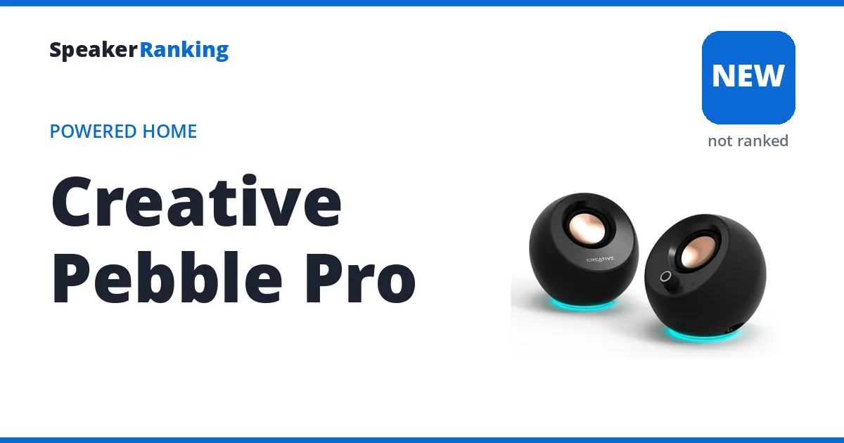 Creative Pebble Pro ranking card