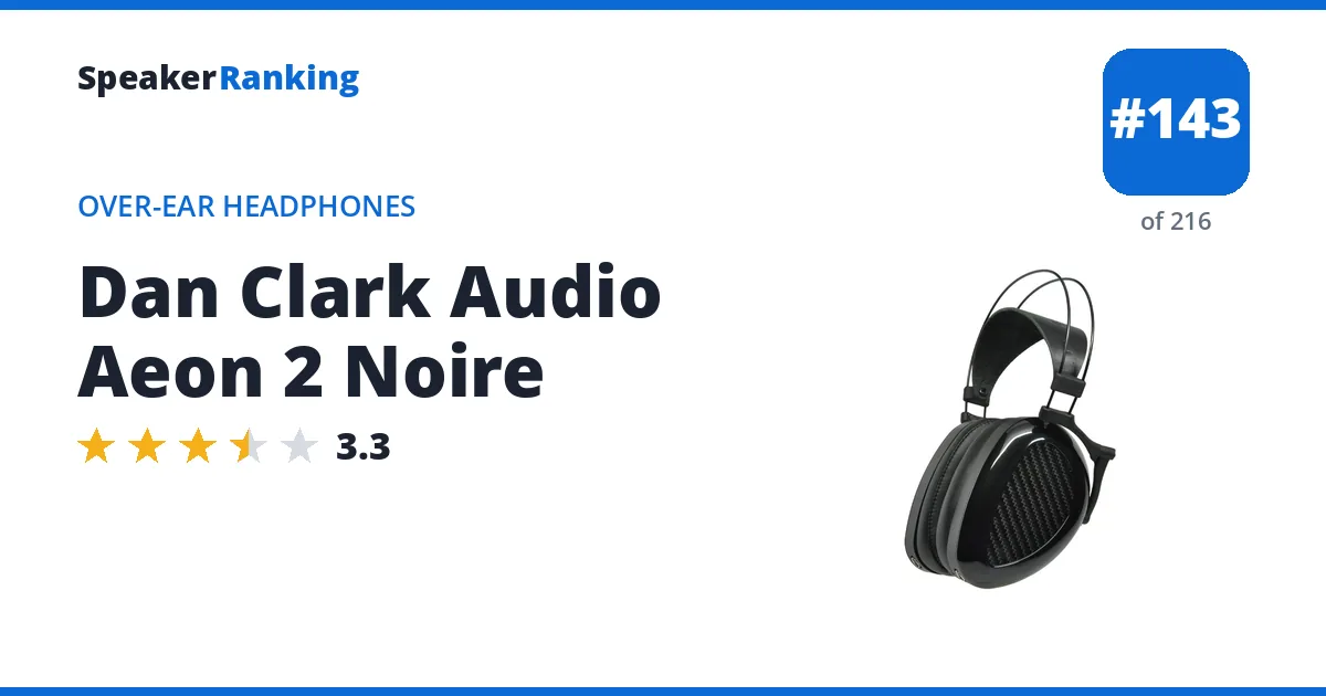 Dan Clark Audio Aeon 2 Noire ranking card