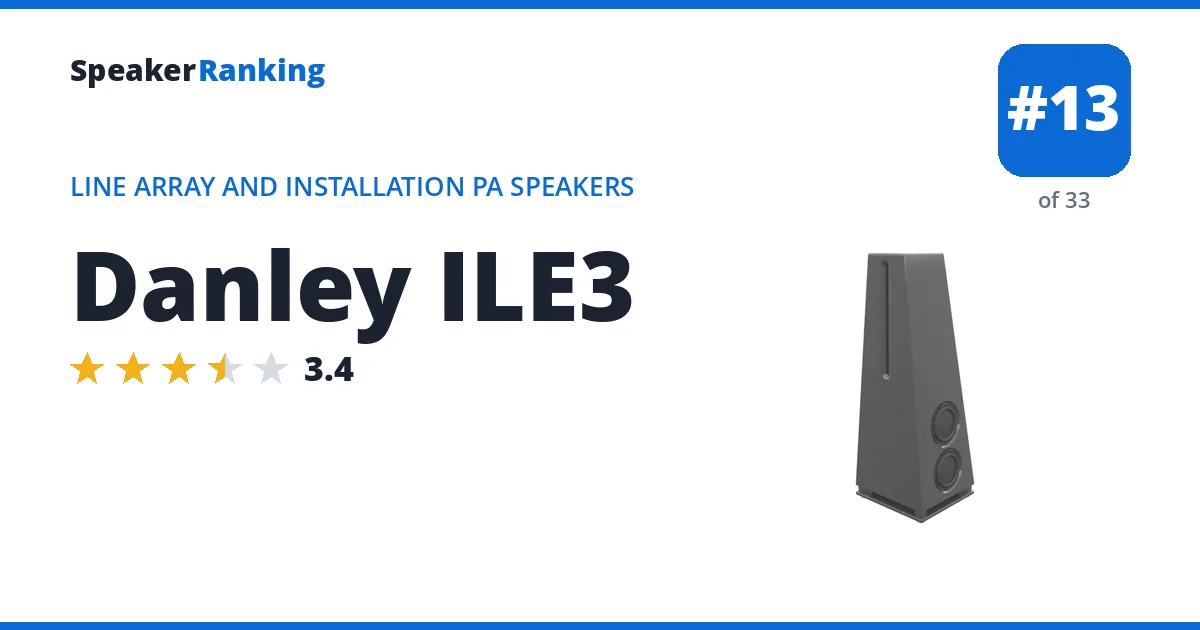 Danley ILE3 - ranked #13 of 33 Line Array and Installation PA Speakers · Editor's rating 3.4/5