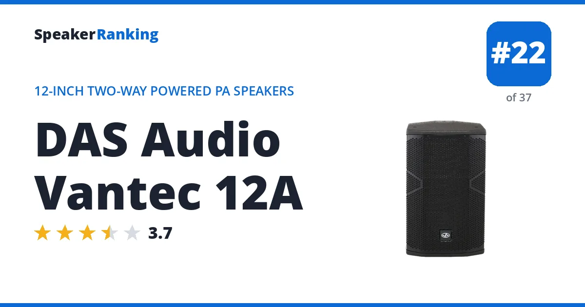 DAS Audio Vantec 12A ranking card
