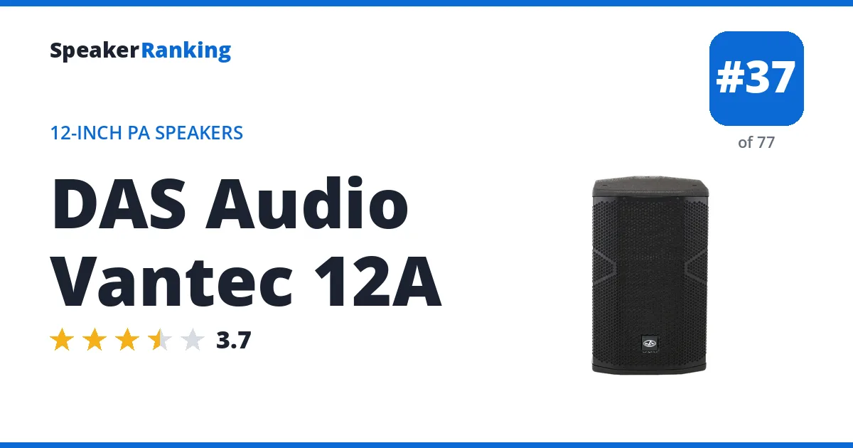 DAS Audio Vantec 12A ranking card