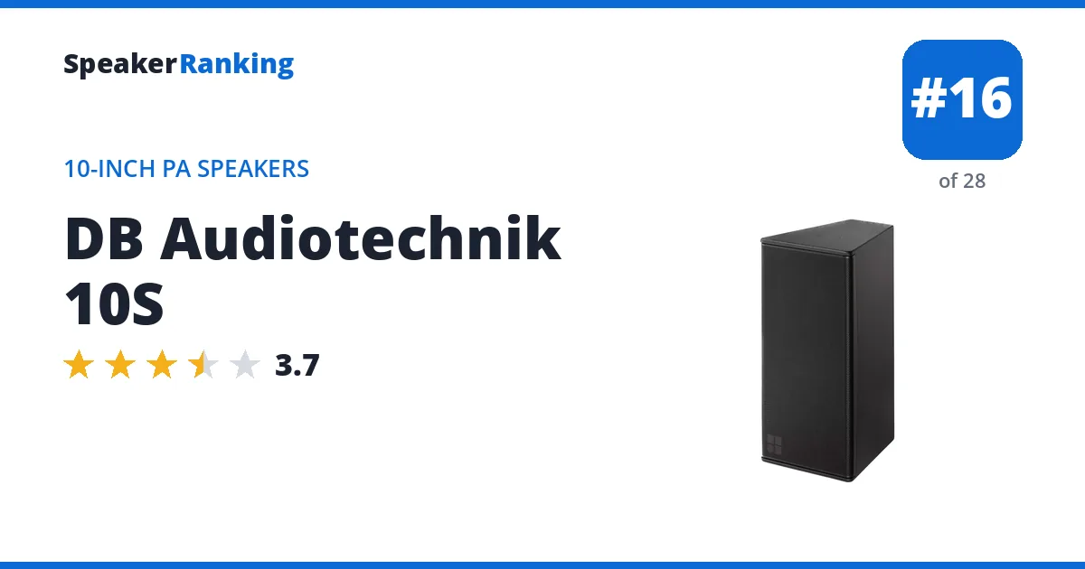 DB Audiotechnik 10S - ranked #16 of 28 10-Inch PA Speakers · Editor's rating 3.7/5