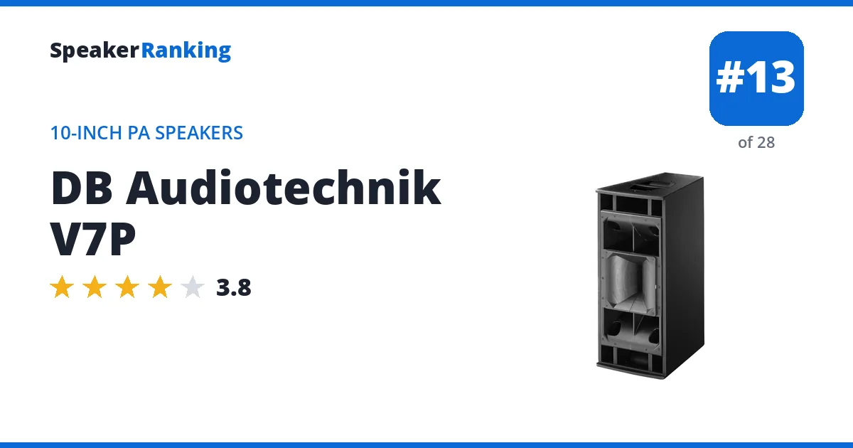DB Audiotechnik V7P - ranked #13 of 28 10-Inch PA Speakers · Editor's rating 3.8/5