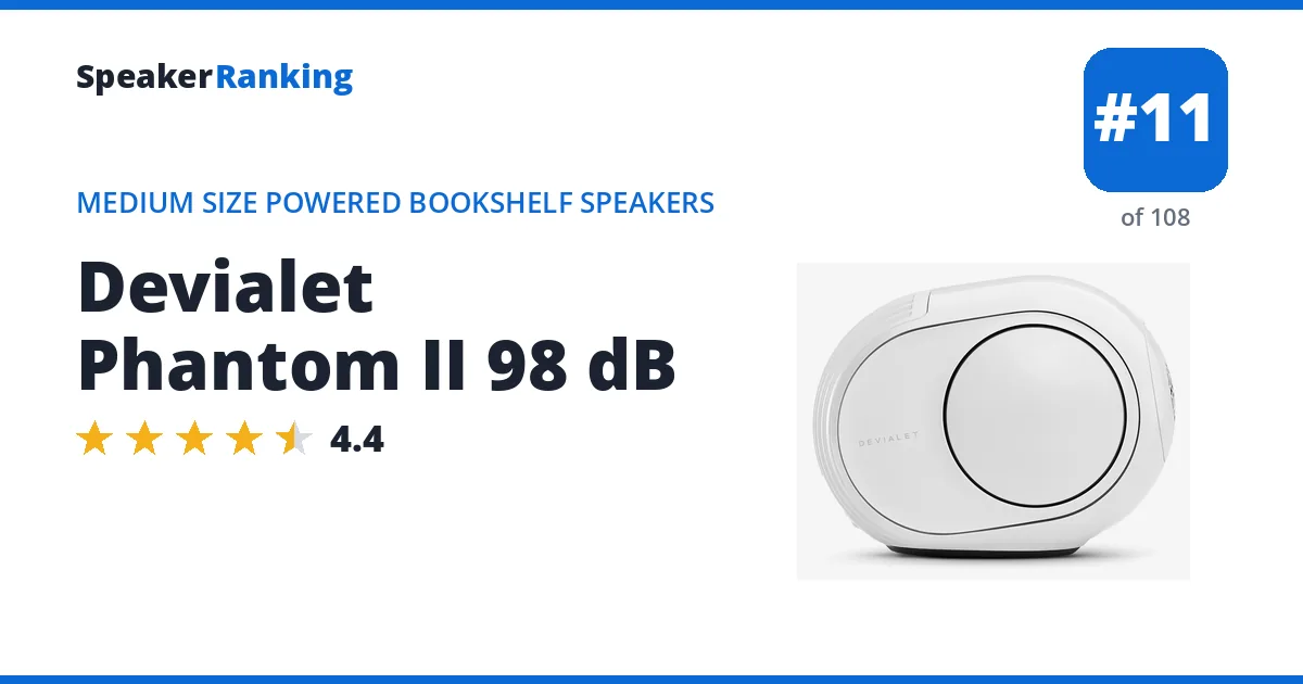 Devialet Phantom II 98 dB ranking card