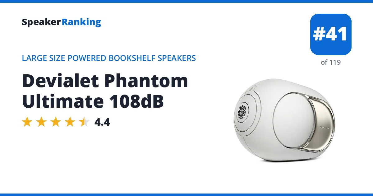 Devialet Phantom Ultimate 108dB ranking card