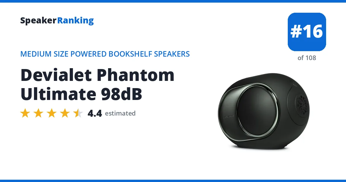 Devialet Phantom Ultimate 98dB ranking card