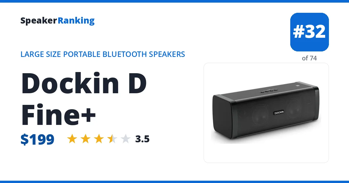 Dockin D Fine+ ranking card