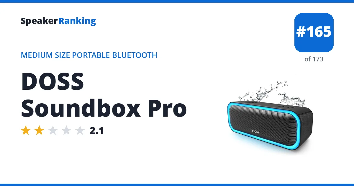 Doss Soundbox Pro ranking card