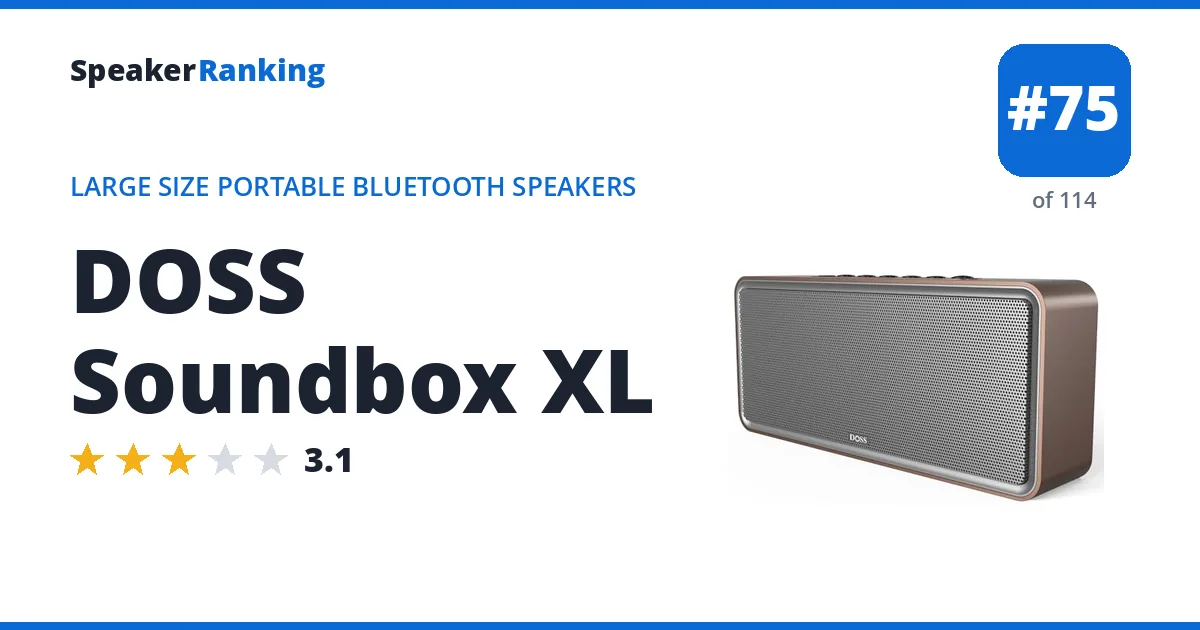 DOSS Soundbox XL ranking card