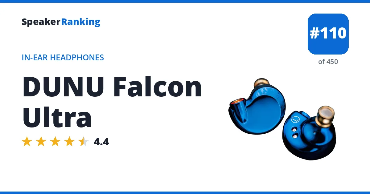 DUNU Falcon Ultra - ranked #103 of 297 In-Ear Headphones · Editor's rating 4.4/5