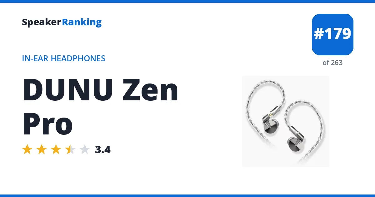 DUNU Zen Pro ranking card
