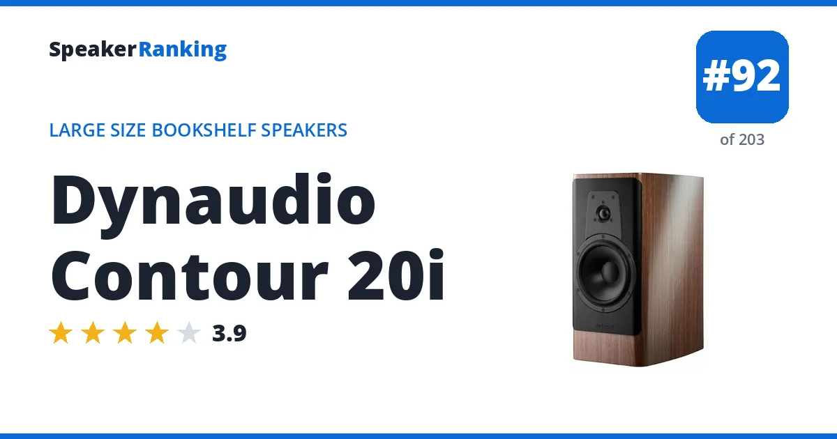 Dynaudio Contour 20i ranking card