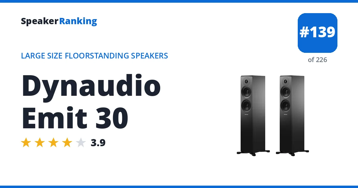 Dynaudio Emit 30 ranking card