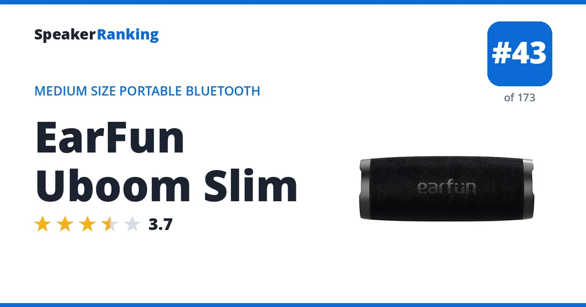 Earfun Uboom Slim ranking card