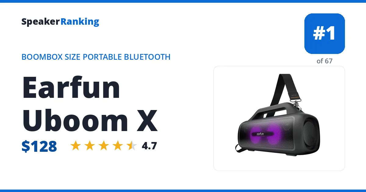 Earfun Uboom X ranking card