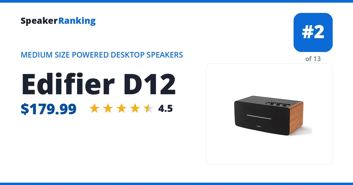 Edifier D12 ranking card