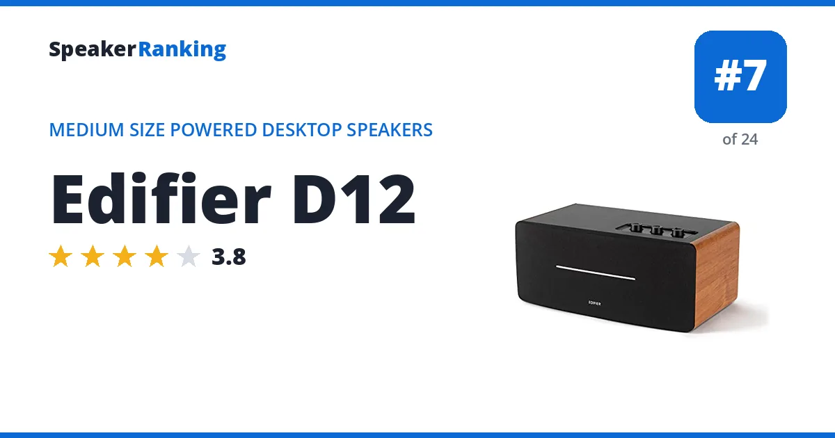 Edifier D12 ranking card