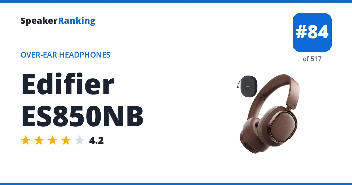 Edifier ES850NB - ranked #84 of 517 Over-Ear Headphones · Editor's rating 4.2/5