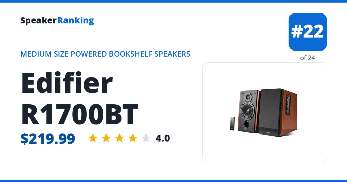 Edifier R1700BT ranking card