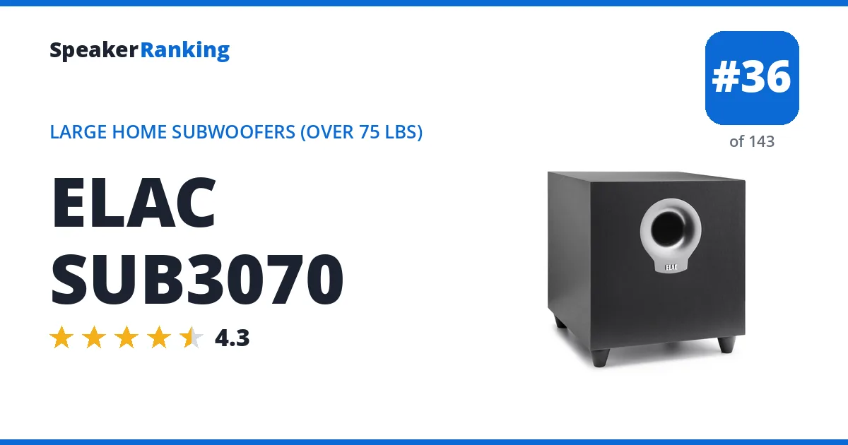 ELAC SUB3070 ranking card