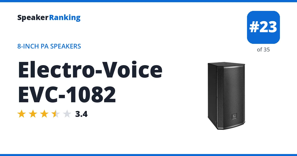 Electro-Voice EVC-1082 - ranked #23 of 35 8-Inch PA Speakers · Editor's rating 3.4/5