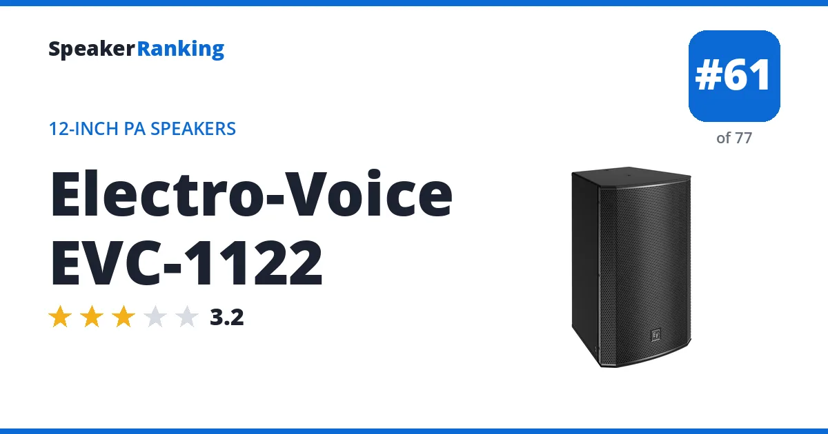 Electro-Voice EVC-1122 ranking card