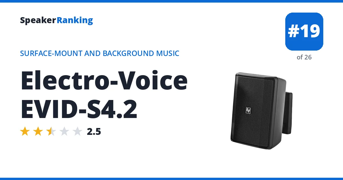 Electro-Voice EVID-S4.2 ranking card