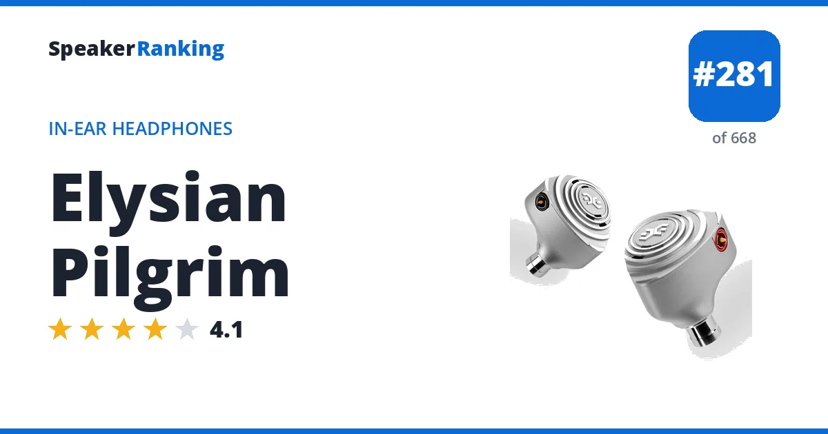 Elysian Pilgrim - ranked #277 of 657 In-Ear Headphones · Editor's rating 4.1/5