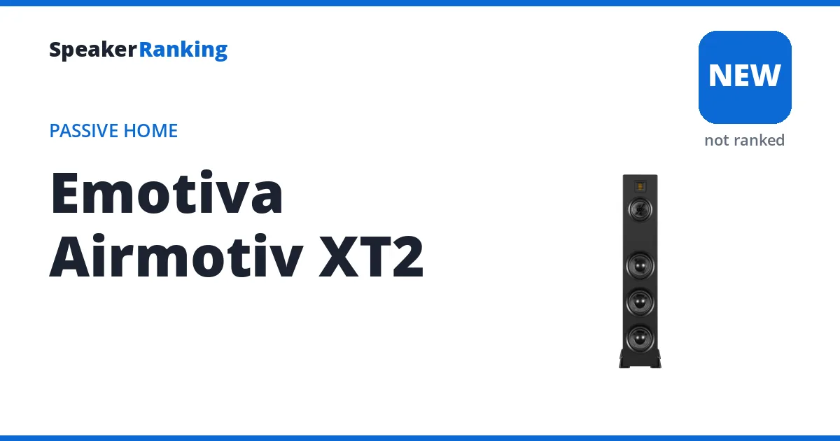 Emotiva Airmotiv XT2, not yet ranked