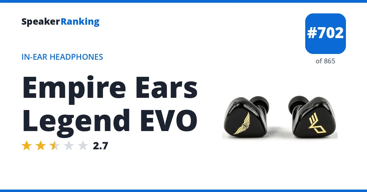 Empire Ears Legend EVO ranking card