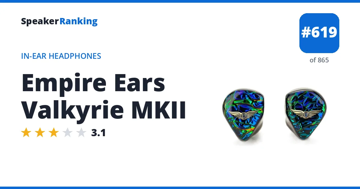 Empire Ears Valkyrie MKII ranking card