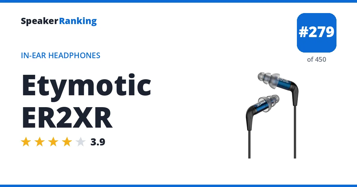 Etymotic ER2XR ranking card