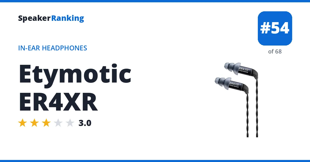 Etymotic ER4XR ranking card