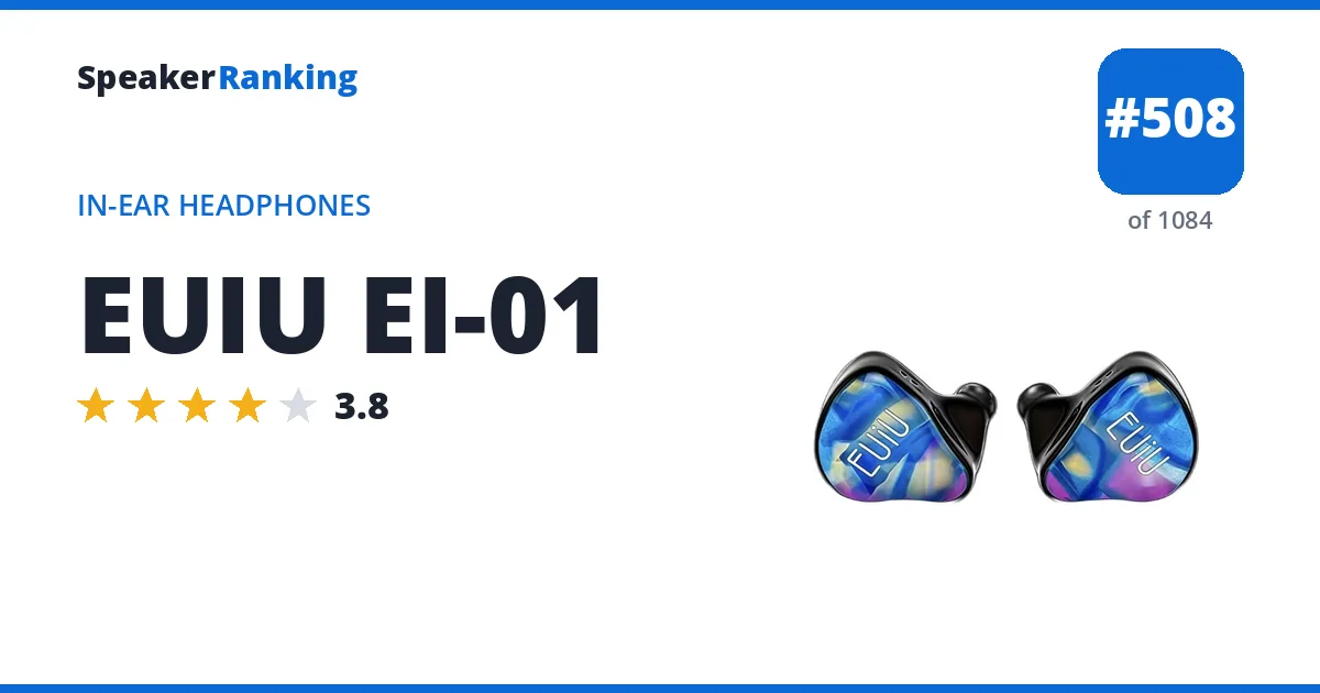 EUIU EI-01 - ranked #506 of 1061 In-Ear Headphones · Editor's rating 3.8/5