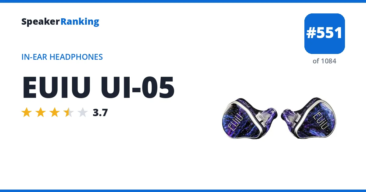 EUIU UI-05 - ranked #546 of 1061 In-Ear Headphones · Editor's rating 3.7/5