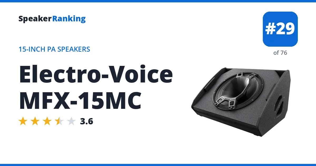 Electro-Voice MFX-15MC ranking card