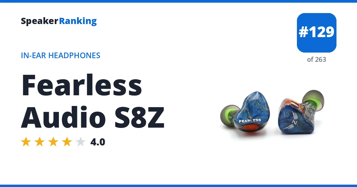 Fearless Audio S8Z ranking card