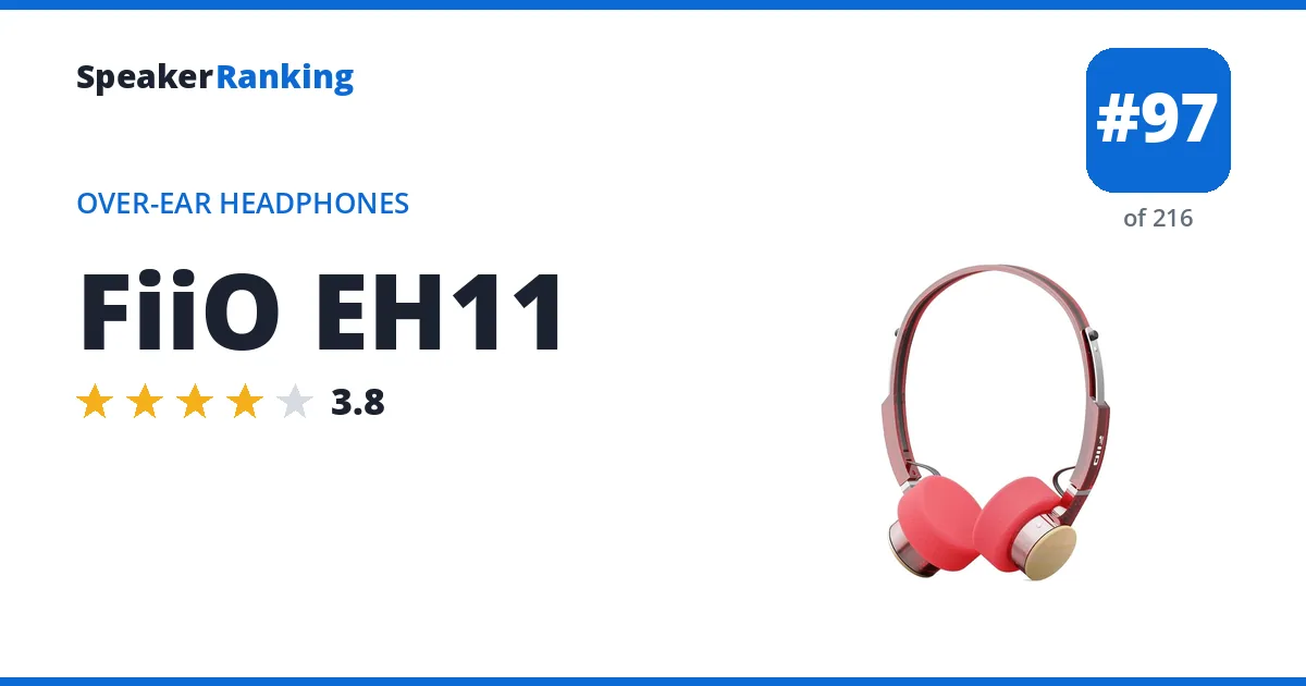 FiiO EH11 - ranked #97 of 216 Over-Ear Headphones · Editor's rating 3.8/5