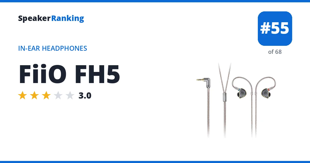 FiiO FH5 ranking card