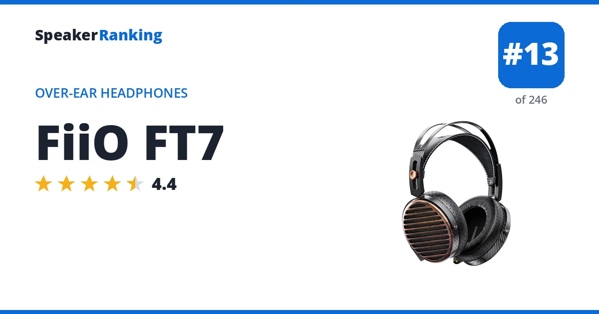 FiiO FT7 - ranked #13 of 232 Over-Ear Headphones · Editor's rating 4.4/5