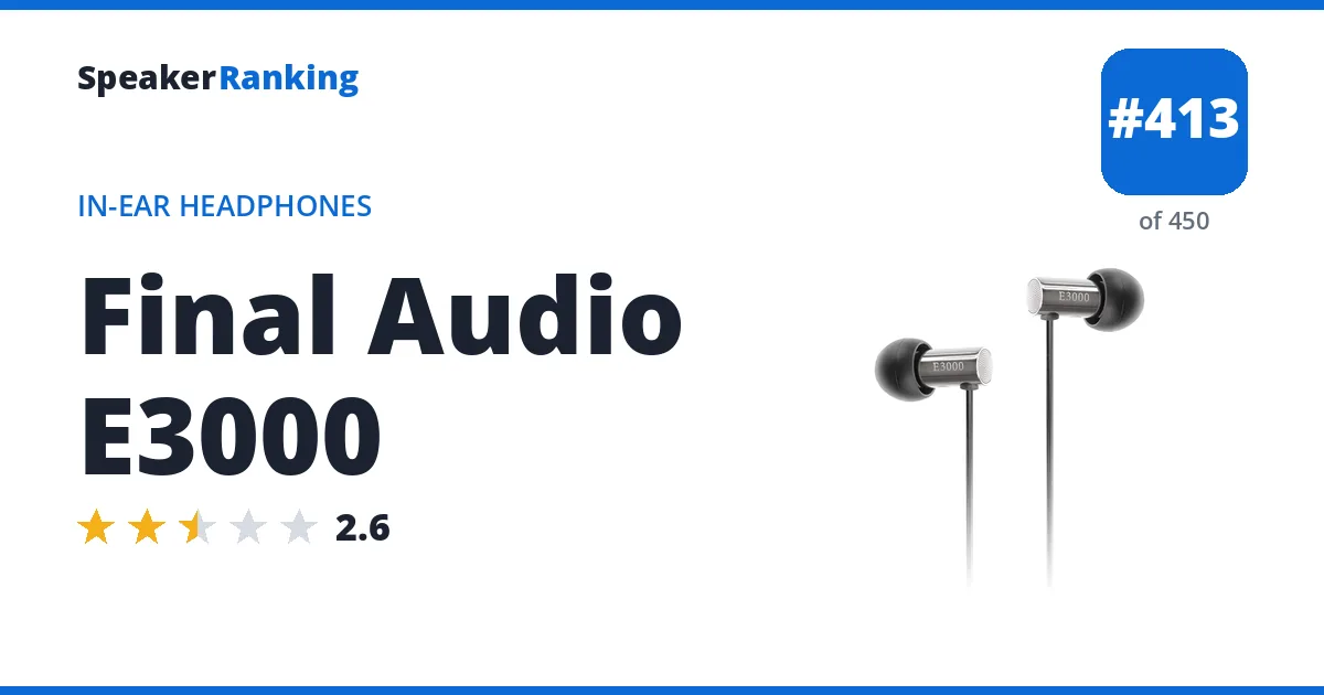Final Audio E3000 ranking card